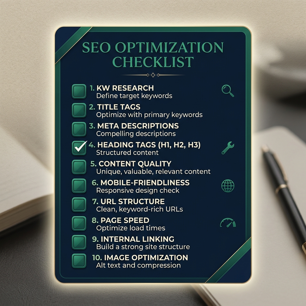 Accessible SEO Checklist mockup